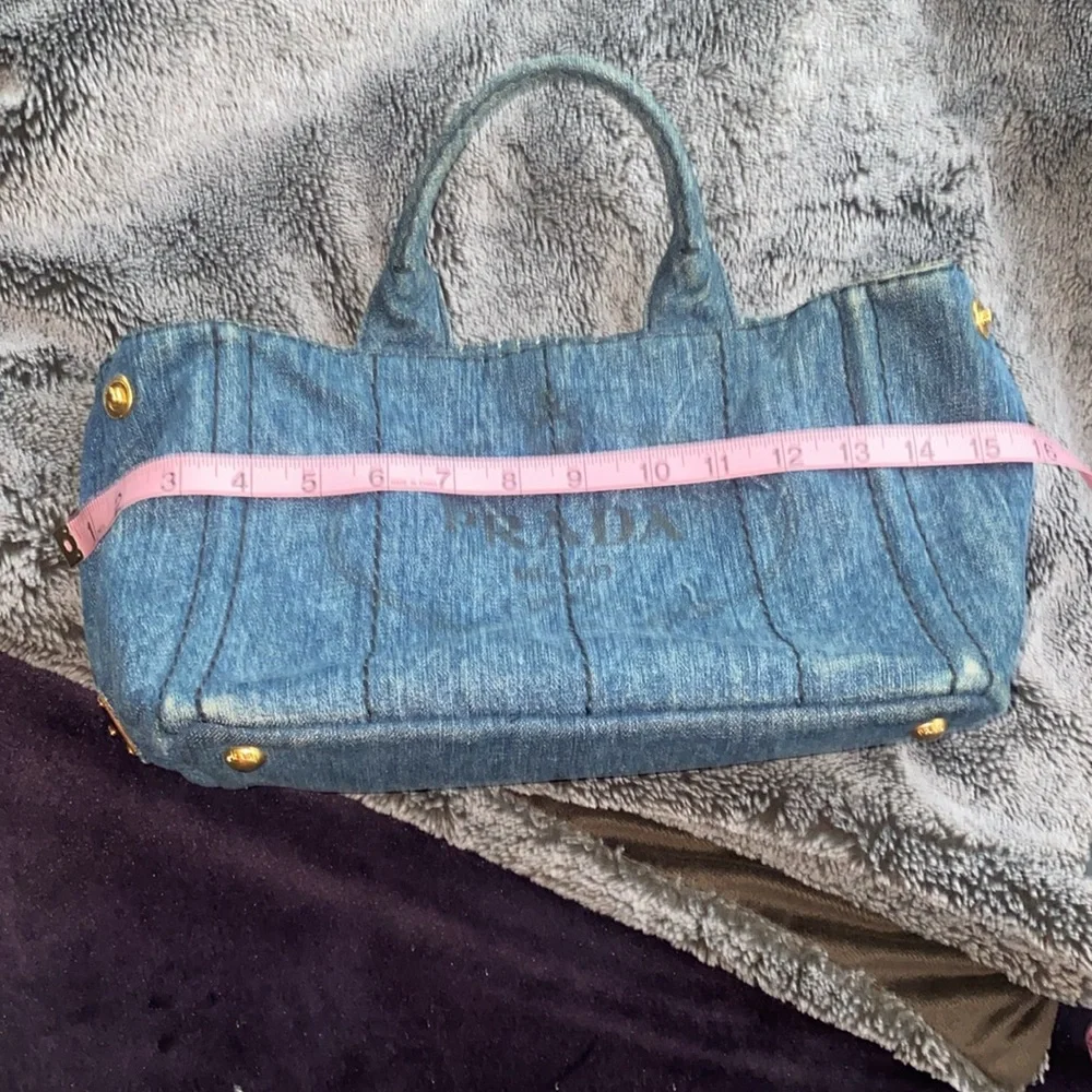Prada Blue Denim Satchel - Picture 14 of 14